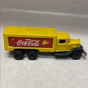 Coca Cola Yellow Toy Truck cast iron